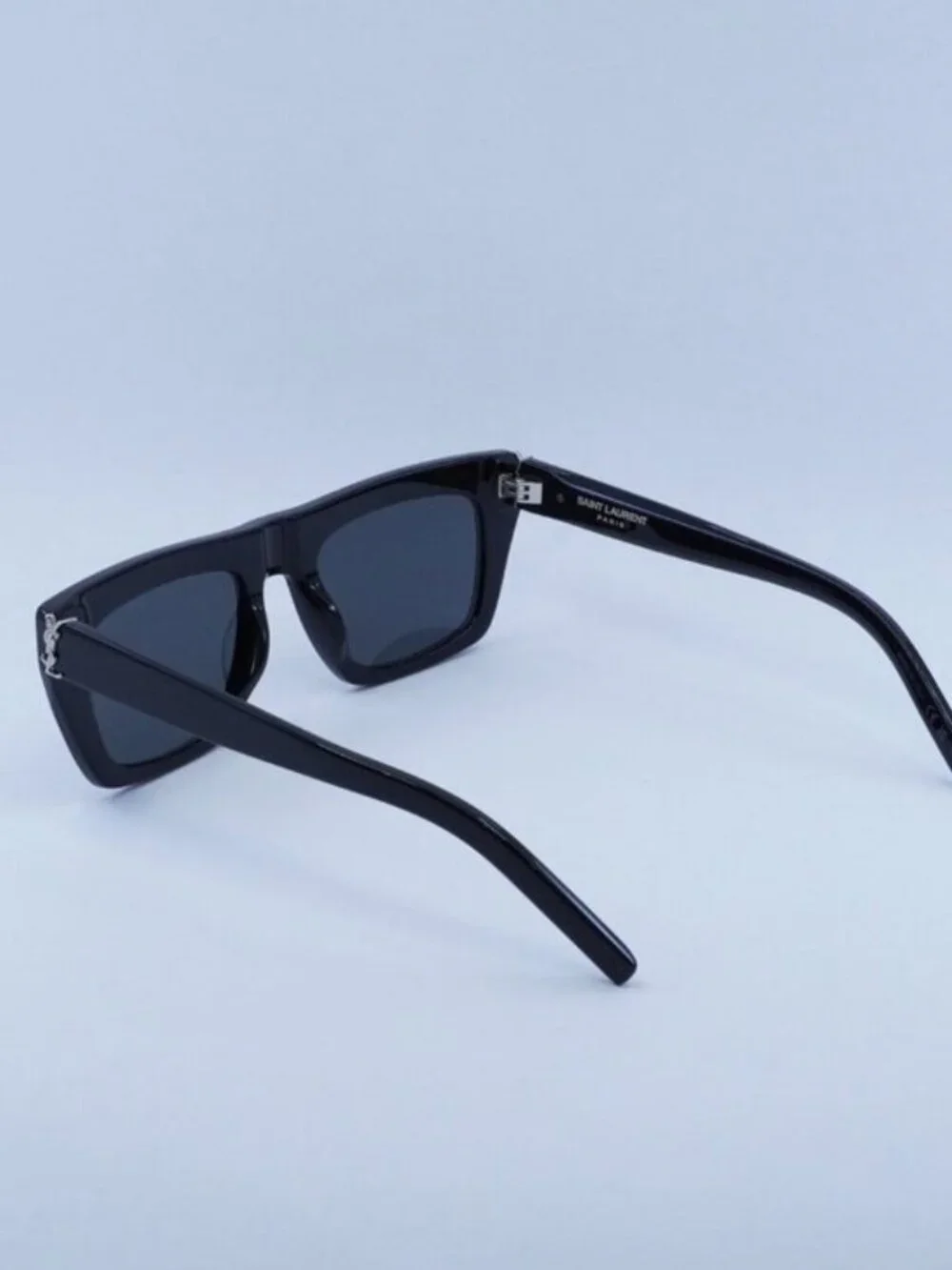 Saint Laurent SLM131 001 Rectangle Unisex Sunglasses - Black